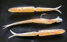 Load image into Gallery viewer, Squidly Nuclear Glow White Sea Bass Jointed Fluukee Rig