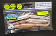 Load image into Gallery viewer, Squidly Nuclear Glow White Sea Bass Jointed Fluukee Rig