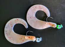 Load image into Gallery viewer, Curly Wilson "MEGA GLOW" Squiddly w/ Green & White Heads