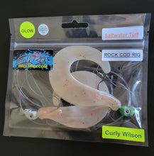 Load image into Gallery viewer, Curly Wilson "MEGA GLOW" Squiddly w/ Green & White Heads