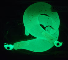 Load image into Gallery viewer, Curly Wilson "MEGA GLOW" Squiddly w/ Green & White Heads