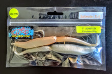 Load image into Gallery viewer, Jointed Fluukee Mega Glow Ole Smokey/ Squiddly Rock Cod Rig