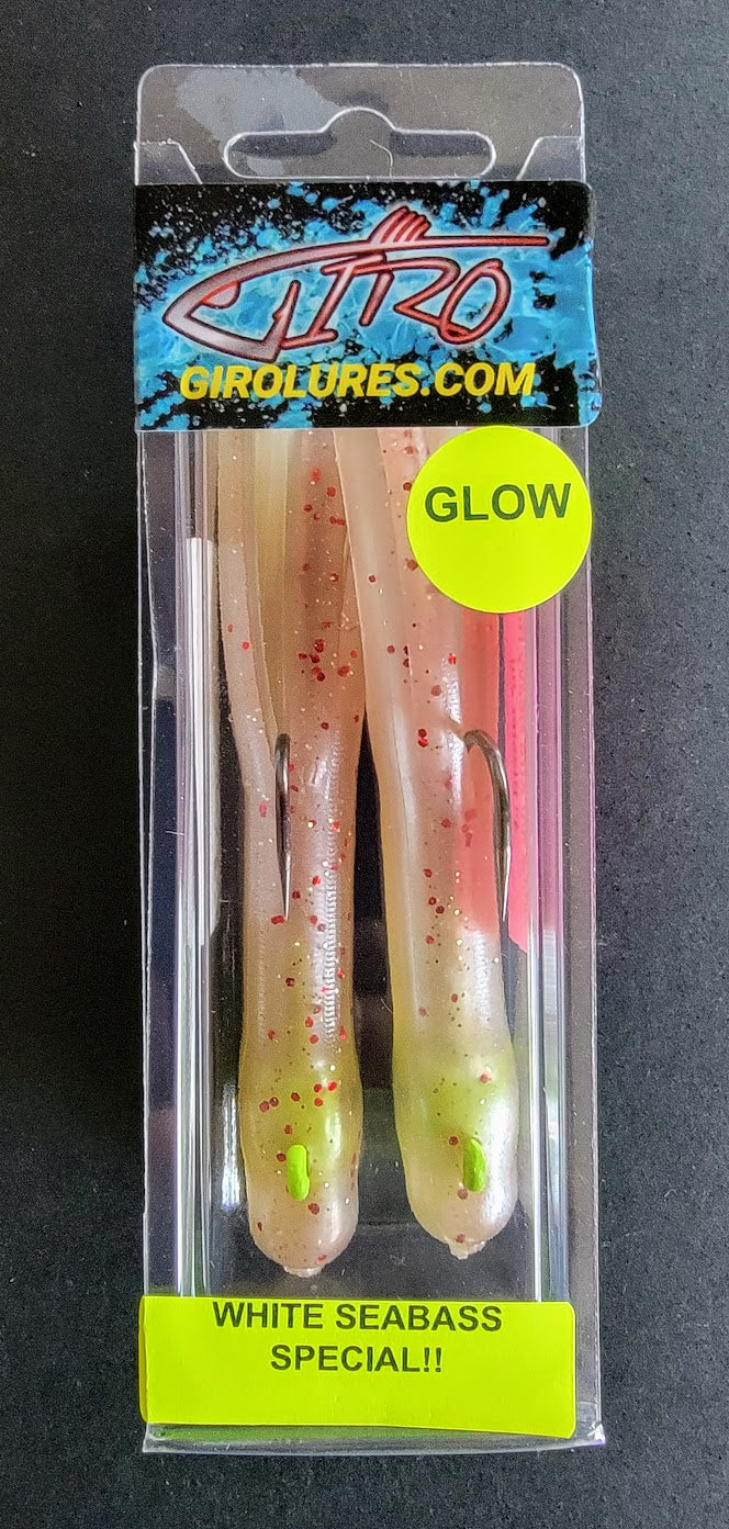 bass blaster fishing lure Giro Squid Blaster White Sea Bass Special Squiddly