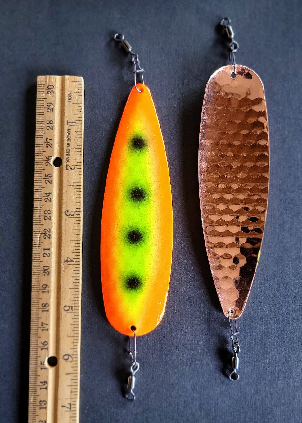 dodger fishing lure Giro Copper Ole Spot Orange Kok Killer Dodger