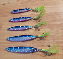 Load image into Gallery viewer, *MEGA GLOW* Holographic Katy Perry Giro Darter Rigged Treble Hook