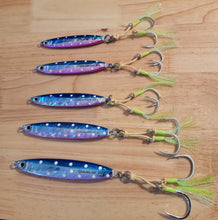 Load image into Gallery viewer, *MEGA GLOW* Holographic Katy Perry Giro Darter Rigged Assist Hook