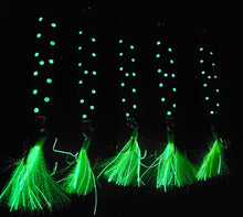 Load image into Gallery viewer, *MEGA GLOW* Holographic Blue Mackerel Giro Darter Rigged Treble Hook