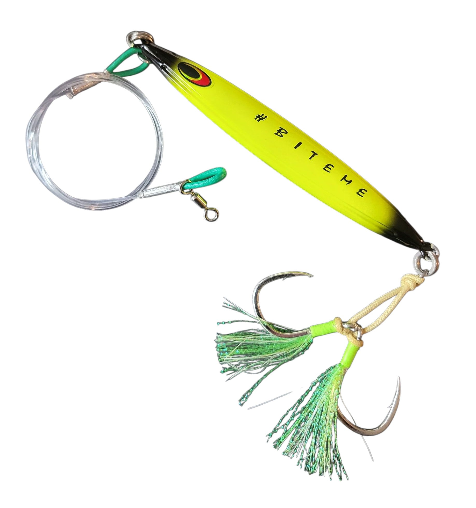 Giro Tomahawk Get Bit Banana 350g/12oz 6.5 Pre Rigged w/ 200lb Leader/BKK 7/0 Assist