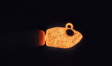 Load image into Gallery viewer, "SALT" 9" Grub Pearl White w/ Pink Glow Head