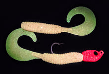 Load image into Gallery viewer, "SALT" 9" Glow Grub Red Crab w/ Orange Glow Head