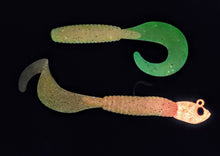 Load image into Gallery viewer, "SALT" 9" Glow Grub Red Crab w/ Pink Glow Head