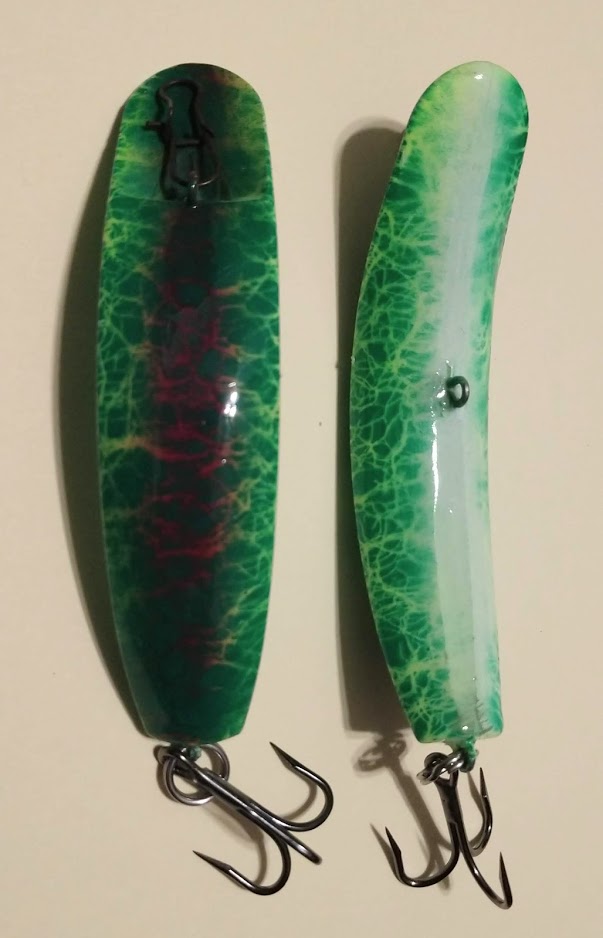 black widow fishing lures Black Widow Green Glow Girofish J5 2 3/4 inch / 4X Barbless Treble Hook