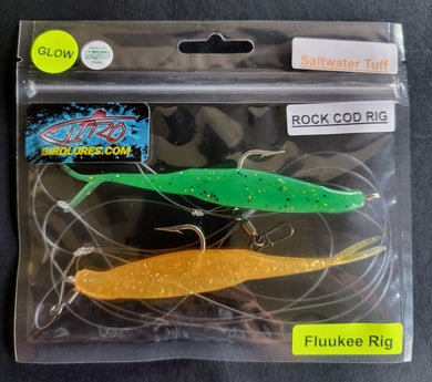 Fluukee Mega Glow  Rock Cod Rig Money Mint & Garibaldi Orange