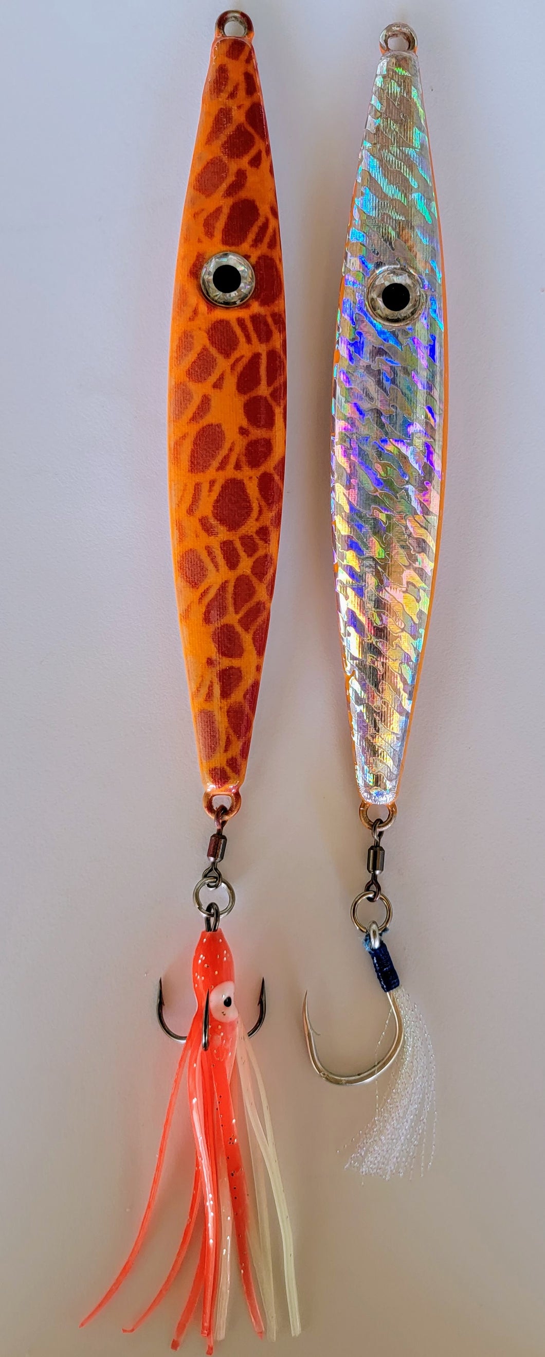Foil & Glow Big Eye Slab Baby Red – Giro Custom Lures