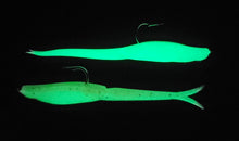 Load image into Gallery viewer, Jointed Fluukee Mega Glow  Pearl &amp; Squiddly  Rock Cod Rig
