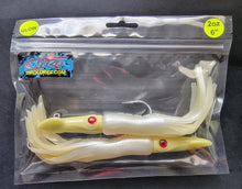 Load image into Gallery viewer, 2oz Squidster Jig Ultra Glow Bonehead
