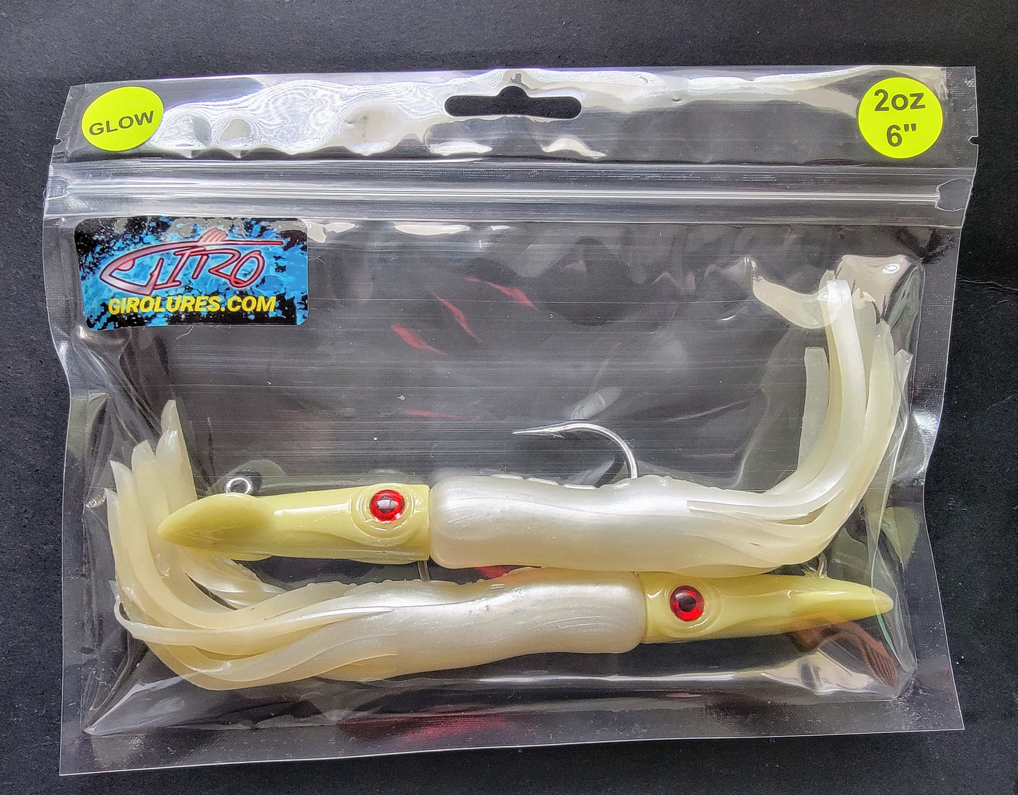 bonehead fishing lures 2oz Squidster Jig Ultra Glow Bonehead – Giro Custom Lures