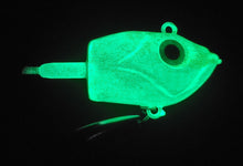Load image into Gallery viewer, *MEGA GLOW* Giant Guppy Underspin Jig Green
