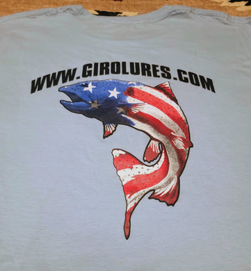 Original Giro Lures Pro Staff Short Sleeve Light Blue T-Shirts