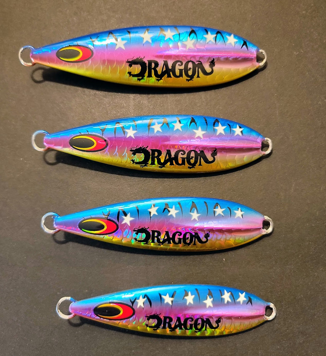 Giro Lures Mega Glow DRAGON Blue Mackerel 160g Rigged w/Treble Hook