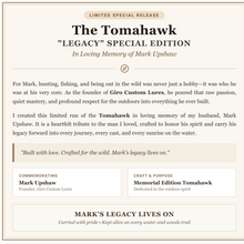 Load image into Gallery viewer, The Tomahawk "Legacy" Special Edition
