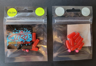 Garlic Flavor Tasty Glow Maggots Salmon Egg/Glow Hot Pink 1/32 Head