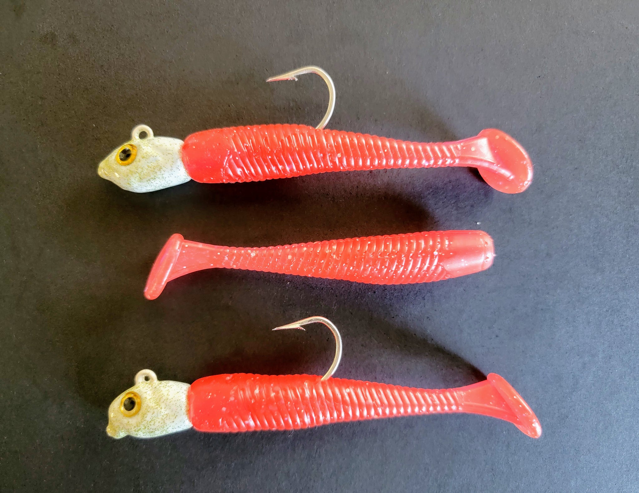 crab fishing lure 4" "SALT" Mega Glow Red Crab w/ White Glow Head – Giro Custom Lures