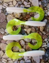 Load image into Gallery viewer, 7&quot; Snow Pearl &amp; Fluorescent Chartreuse Tail
